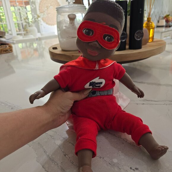 Wonder Crew Superhero Doll With Cape & Mask - Red Outfit - Picture 6 of 6